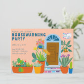 Invitation RÉCHAUFFEMENT DE MAISON NOUVELLE MAISON Fête de po (Debout devant)