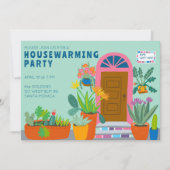 Invitation RÉCHAUFFEMENT DE MAISON NOUVELLE MAISON Fête de po (Devant)