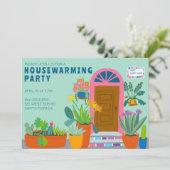 Invitation RÉCHAUFFEMENT DE MAISON NOUVELLE MAISON Fête de po (Debout devant)