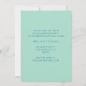 Invitation RÉCHAUFFEMENT DE MAISON NOUVELLE MAISON Fête de po (Dos)