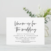 Invitation Réchauffement pour le Mariage, Dîner de répétition (Debout devant)