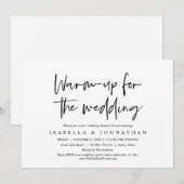 Invitation Réchauffement pour le Mariage, Dîner de répétition (Devant / Derrière)