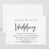 Invitation Réchauffement Pour Le Mariage, Dîner De Répétition (Devant / Derrière)