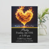 Invitation Réchauffez Votre Nuit : Fête de Feu Sizzling ! (Debout devant)