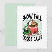 Invitation Réchauffez-vous avec les Appels Cocoa de Chute de  (Devant / Derrière)