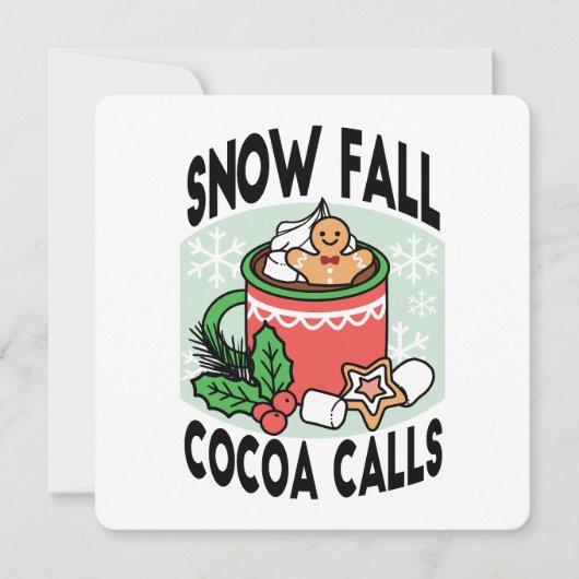 Invitation Réchauffez-vous avec les Appels Cocoa de Chute de  (Devant)