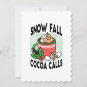 Invitation Réchauffez-vous avec les Appels de Cacao de Chute (Devant)