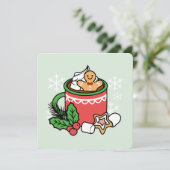 Invitation Réchauffez-vous avec les Appels de Cacao de Chute  (Debout devant)