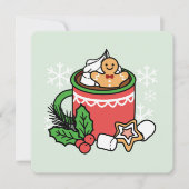 Invitation Réchauffez-vous avec les Appels de Cacao de Chute  (Devant)