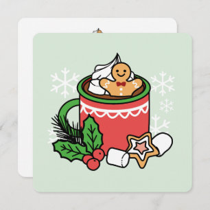 Invitation Réchauffez-vous avec les appels de cacao de neige