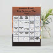 Invitation Rechercher quelqu'un qui bingo | Coucher de soleil (Debout devant)