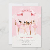 Invitation récital de ballerine rose (Devant)