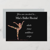 Invitation récital de ballet ou de danse (Devant / Derrière)