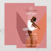 Invitation récital de danse minimal de ballerine noire (Devant / Derrière)