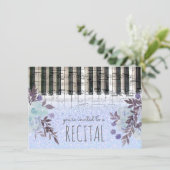 Invitation récital de fleurs d'aquarelle musique (Debout devant)