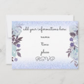 Invitation récital de fleurs d'aquarelle musique (Dos)