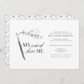 Invitation Récital de flûte Mon baguette m'a choisi Citation (Devant / Derrière)