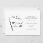 Invitation Récital de flûte My Wand Chose Me Citation Noir &  (Devant)