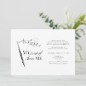 Invitation Récital de flûte My Wand Chose Me Citation Noir &  (Debout devant)