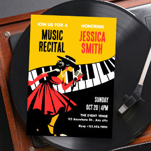 Invitation Récital de jazz musical rétro