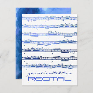 invitation récital de musique bleue indigo