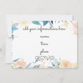 Invitation récital de musique florale (Dos)