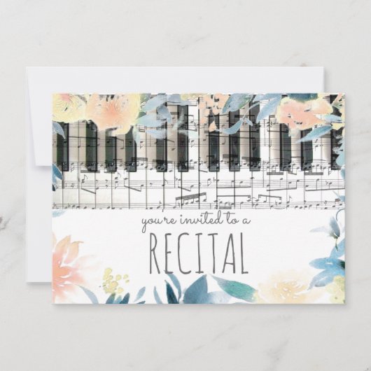 Invitation récital de musique florale (Devant)