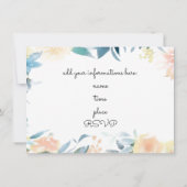 Invitation récital de musique florale et girly (Dos)