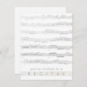 Invitation récital de musique gris élégant (Devant / Derrière)