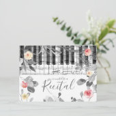 Invitation récital de musique rose aquarelle (Debout devant)