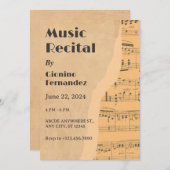 Invitation récital de musique vintage (Devant / Derrière)