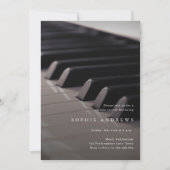 Invitation Récital de piano Classique Minimaliste (Devant)