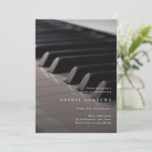 Invitation Récital de piano Classique Minimaliste (Debout devant)