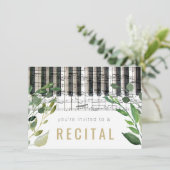 Invitation récital de piano élégant aquarelle verdure (Debout devant)