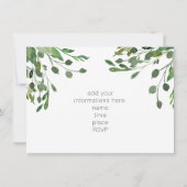 Invitation récital de piano élégant aquarelle verdure (Dos)