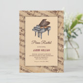 Invitation récital de piano vintage classique (Debout devant)