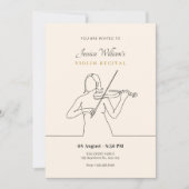 Invitation récital de violon (Devant)