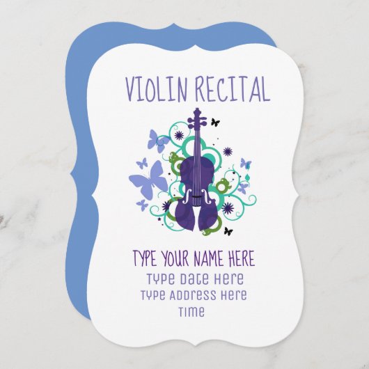 Invitation Récital de violon (Devant / Derrière)