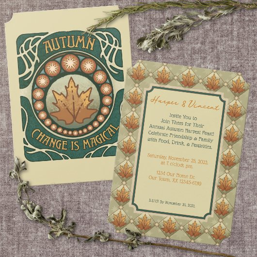 Invitation Récolte d'Automne, Dîner de Gala