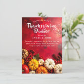 Invitation Récolte d'automne festive Thanksgiving Dîner (Debout devant)