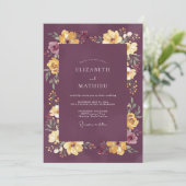 Invitation Récolte de mariage Plum Moody (Debout devant)