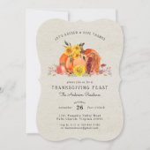 Invitation Récolte de patchs citrouille | Thanksgiving Dinner (Devant)