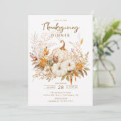 Invitation Récolte festive Thanksgiving (Debout devant)
