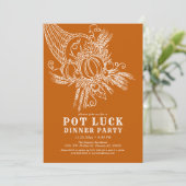 Invitation Récolte généreuse | Pot Luck Thanksgiving Party (Debout devant)