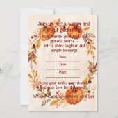 Invitation Reconnaissant Grateful Bénis Automne (Dos)