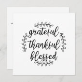 Invitation Reconnaissant Merci Bénis (Devant / Derrière)