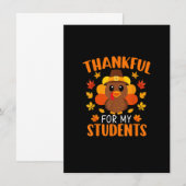 Invitation Reconnaissant pour ma chemise d'étudiants, profess (Devant / Derrière)