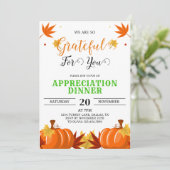 Invitation Reconnaissant Pour Vous Tombez Appréciation Thanks (Debout devant)