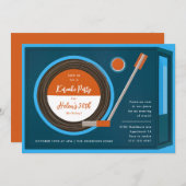 Invitation Record Player Music Anniversaire (Devant / Derrière)