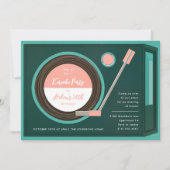 Invitation Record Player Music Anniversaire (Devant)